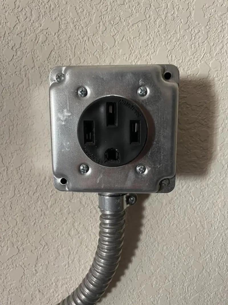 NEMA 14-50 outlet installed for Smart Home Electrical in Bethany